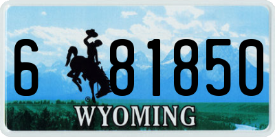 WY license plate 681850