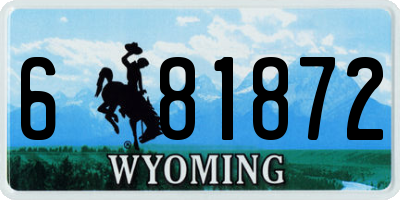 WY license plate 681872