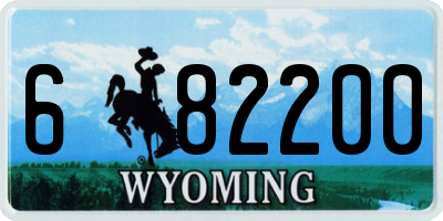 WY license plate 682200