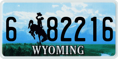 WY license plate 682216