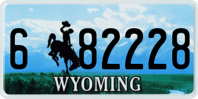 WY license plate 682228