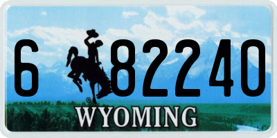 WY license plate 682240