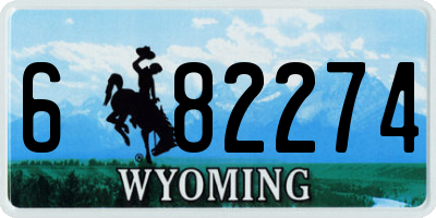 WY license plate 682274