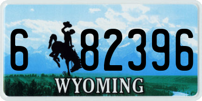 WY license plate 682396