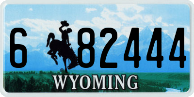 WY license plate 682444