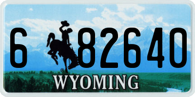 WY license plate 682640