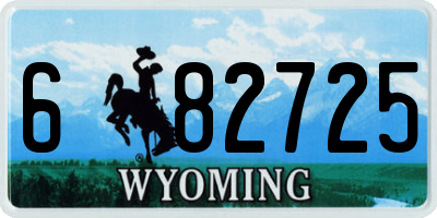 WY license plate 682725