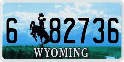 WY license plate 682736