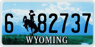 WY license plate 682737