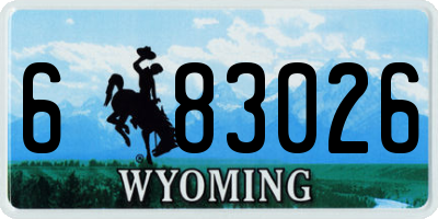 WY license plate 683026