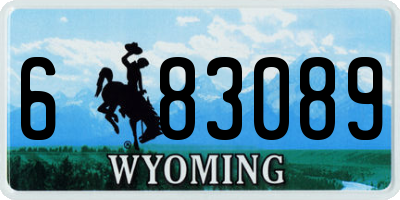 WY license plate 683089
