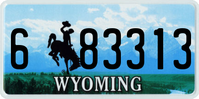 WY license plate 683313