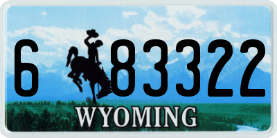 WY license plate 683322