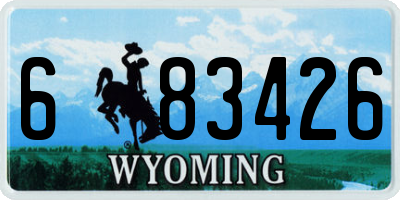 WY license plate 683426
