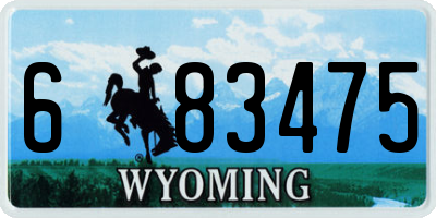 WY license plate 683475