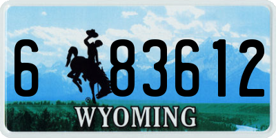 WY license plate 683612