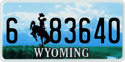 WY license plate 683640