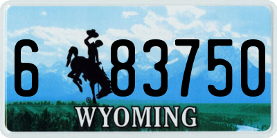 WY license plate 683750