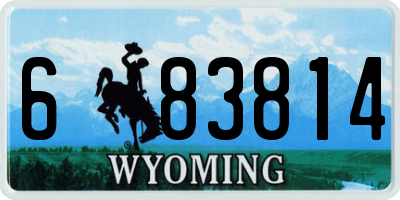 WY license plate 683814