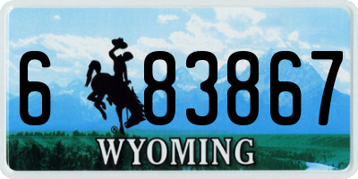 WY license plate 683867