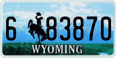 WY license plate 683870