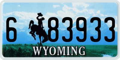 WY license plate 683933