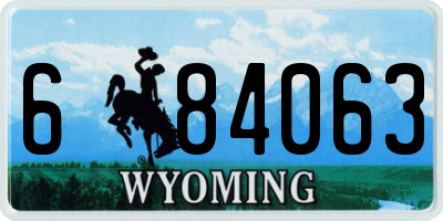 WY license plate 684063