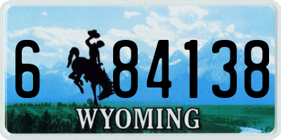 WY license plate 684138