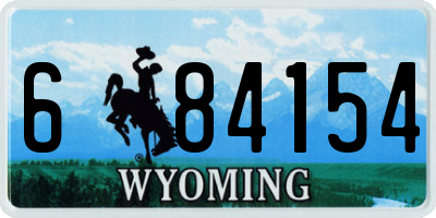WY license plate 684154
