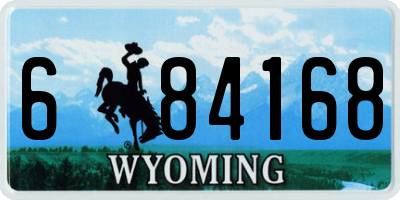 WY license plate 684168