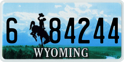 WY license plate 684244