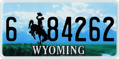 WY license plate 684262