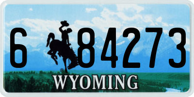 WY license plate 684273