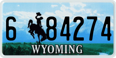 WY license plate 684274