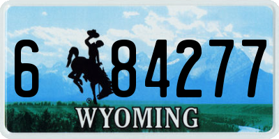 WY license plate 684277
