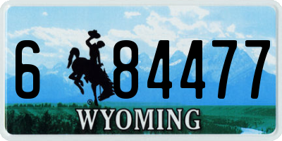 WY license plate 684477