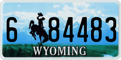 WY license plate 684483