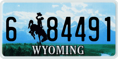 WY license plate 684491