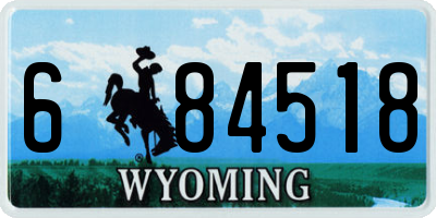 WY license plate 684518