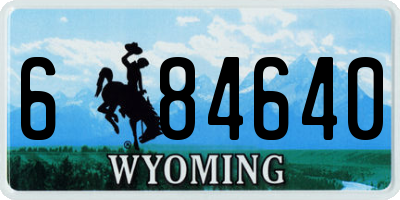 WY license plate 684640