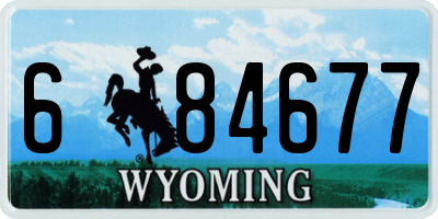 WY license plate 684677
