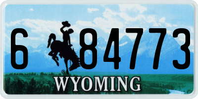 WY license plate 684773