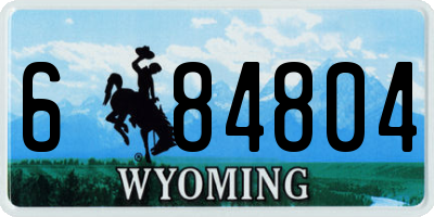 WY license plate 684804