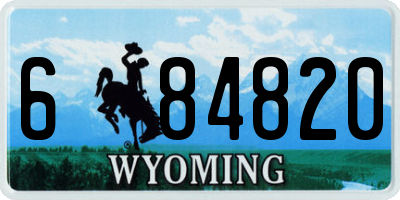 WY license plate 684820
