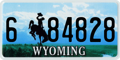 WY license plate 684828