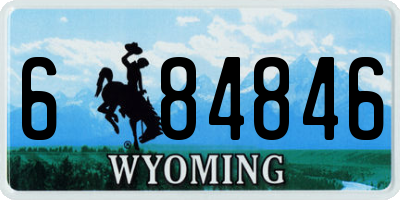 WY license plate 684846