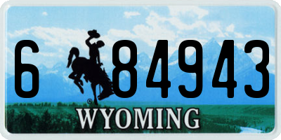 WY license plate 684943