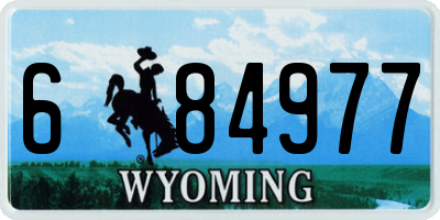 WY license plate 684977