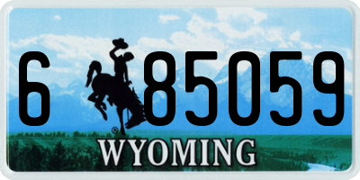 WY license plate 685059