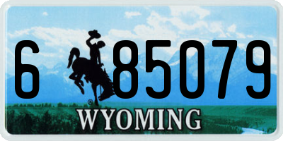 WY license plate 685079